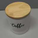 LEETOYI Porcelain Food Storage Containers with Lid, Small Size Design & Saves Space, 4.5 Inch White, Labeled Coffee