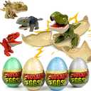 3 Pack Hatching Dinosaur Eggs for Kids Boys, Travel Toys Essentials for Toddlers Kids Dinosaur Eggs Surprise Birthday Gift Toys for Boys Aged 3 4 5 6 7 8 Year Old Christmas Stocking Stuffer Easter