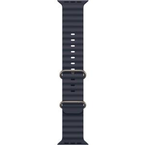 Apple Watch Band - Ocean Band (49mm) - Navy with Natural Titanium Finish - Regular