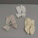 3 Pairs Knitted Baby Booties 0-6 Months Newborn Baby Shoes First Walkers Cozy Shoes for Infant Boy Girl (Gradient, Beige, White)