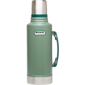 Stanley Heritage Classic Vacuum Bottle with Handle 2.0 qt | Wide Mouth with Leakproof Cup Lid | Keep Drinks Hot Cold for Travel | Insulated Stainless Steel Thermal Bottle | BPA-Free | Hammertone Green (67.6 Ounces)
