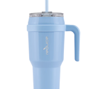 REDUCE Cold1 24 oz Tumbler with Handle - Vacuum Insulated Stainless Steel Water Bottle for Home, Office or Car, Reusable Mug with Straw or Leakproof Flip Lid, Keeps Drinks Cold All Day- Glacier