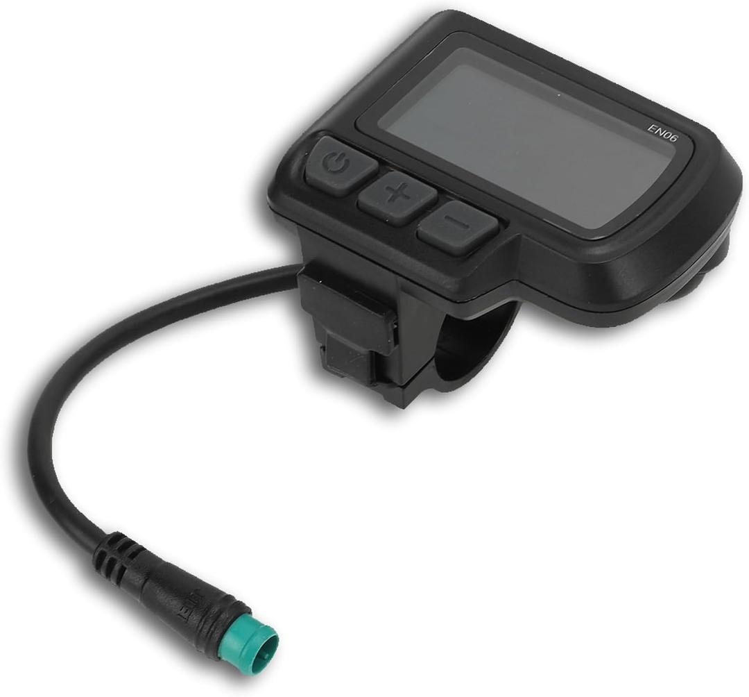 Electric Cycle LCD Display, 24V 36V 48V EN06 Speed Display Panel Water Proof Thumb Throttle with USB Interface for 22.2mm / 0.87in Electric Scooter Handlebars