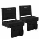 SUNNYFEEL Stadium Seats with Back Support & Cushion - Folding Bleacher Seat, 3.1" Thick Foam, 300 LB Portable Chair with Storage Pocket & Shoulder Strap for Games, Sports, Camping, Concerts