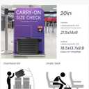 YOETEY Carry On Luggage 22x14x9 Airline Approved, Hardside Suitcase with Wheels, TSA Approved, Tote Bag, Black, 20 inches