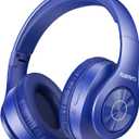 TUINYO Bluetooth Headphones Wireless, Over Ear Stereo Wireless Headset 40H Playtime with deep bass, Soft Memory-Protein Earmuffs, Built-in Mic Wired Mode PC/Cell Phones/TV-Dark Blue