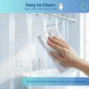 SUSTAINAURA Heavy Duty Clear Shower Curtain Liner 72x72 Waterproof, Quick Dry, Odor Free, Eco Friendly, Non-Toxic with 3 Weighted Magnets & 12 Rustproof Grommets Bathroom Accessories
