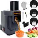 Anatole Electric Vegetable Dicer Commercial Food Processor Heavy Duty Veggie Fruits Chopper with 3 Stainless Steel Blades for Carrot Potato Onion 100W 110V