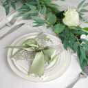 HUIHUANG Sage Green Satin Ribbon - 25 Yards/Roll for Flower Bouquets, Wedding Invitations, Gift Wrapping, Holiday Decor, Hair Bows