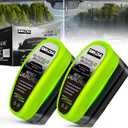 New 2PCS Auto Glass Degreaser & Oil Film Cleaning Brush Set Windshield Polish & Window Cleaner for Ultimate Clarity (2024 Upgraded 2.0)