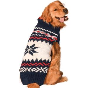 Chilly Dog Navy Vail Dog Sweater (Large) (Blue)
