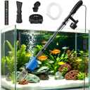 Electric Aquarium Gravel Cleaner, 530GPH Fish Tank Vacuum with Water Changer, Sand Washer, Debris Remover, Quiet 32W Pump for Freshwater Tanks, Blue