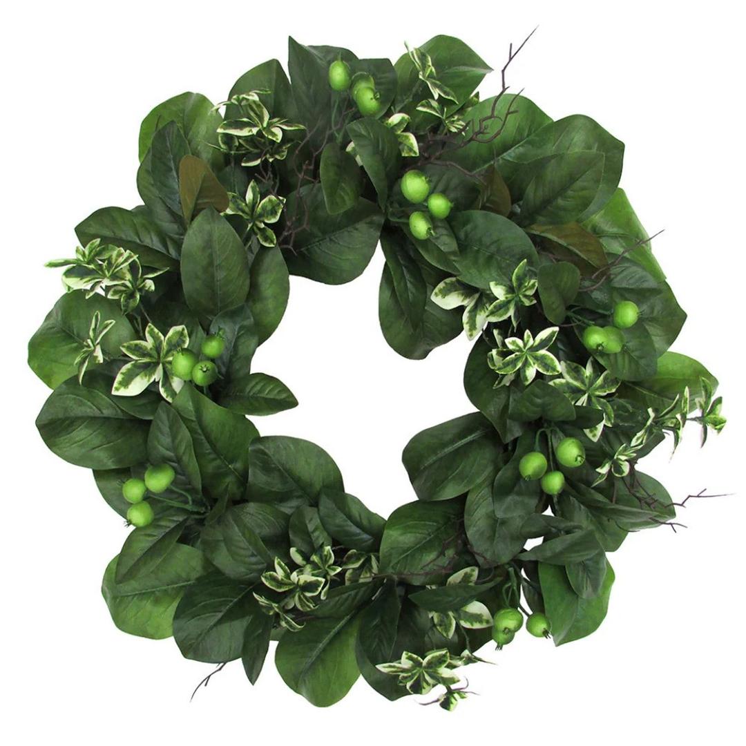 HD Designs24 Inc Magnolia Leaves/Berry Wreath