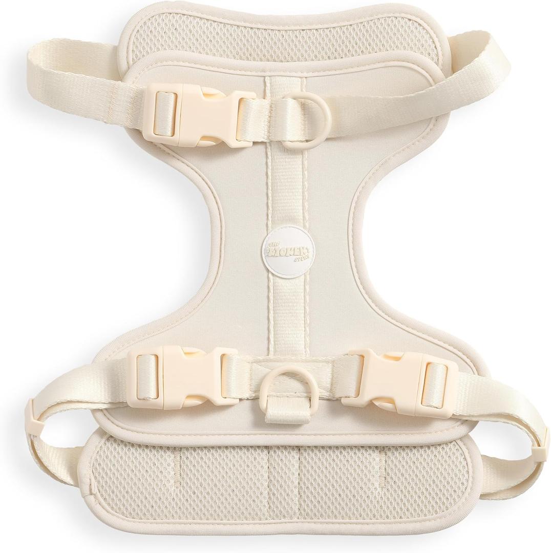 HNS1003L Arlo Large Adjustable Soft Padded No Pull Pet Harness with 3 Buckles and 3 Leash Clips, Bailey, L