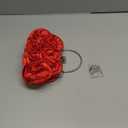 Women Evening Clutch, Small Floral Satin Purse with Detachable Strap for Valentine's Day Wedding Party Prom Gift