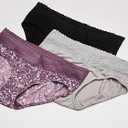 Warner's womens Blissful Benefits No Muffin 3 Pack Hipster Panties (XL)
