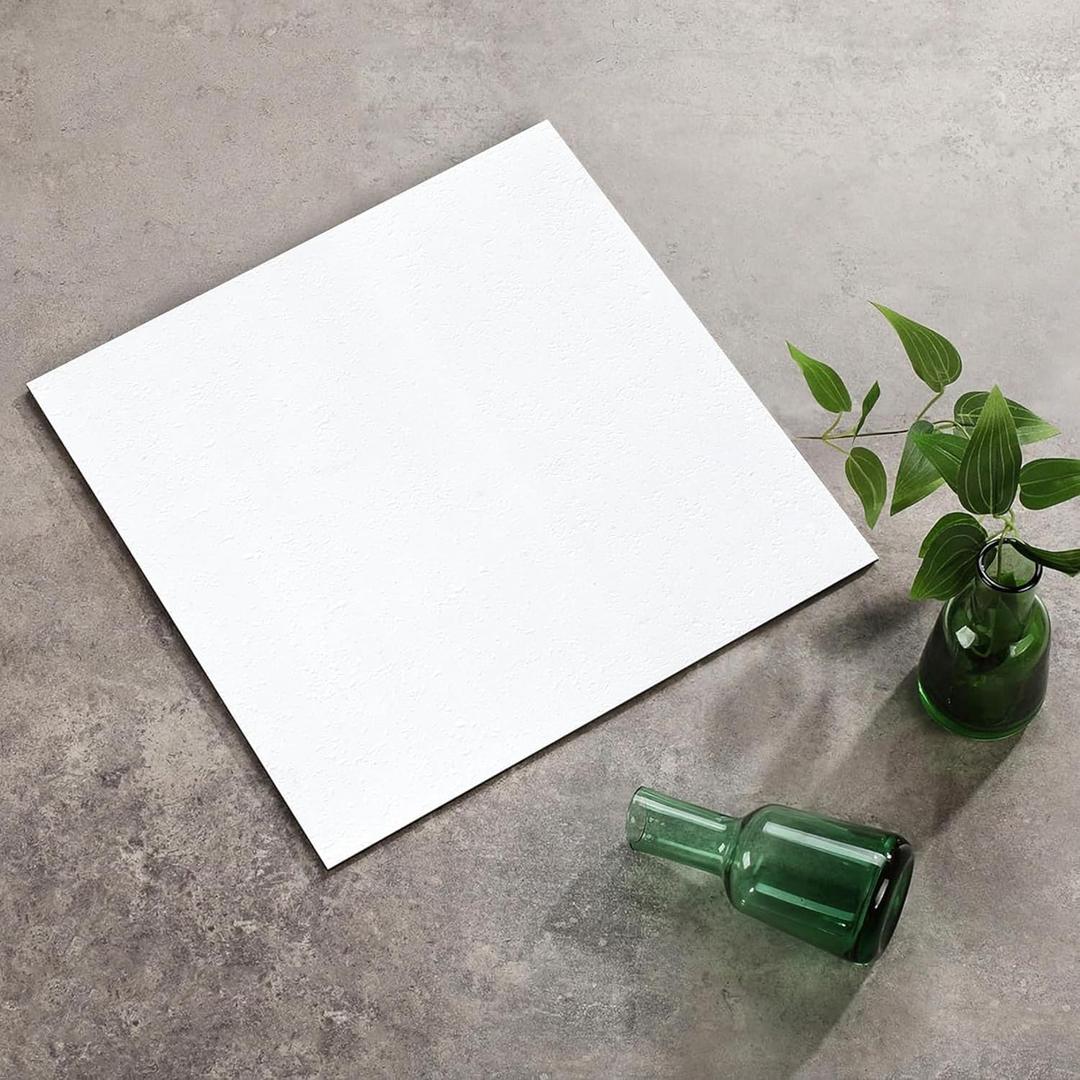 Peel and Stick Vinyl Floor Tiles,19-Pack 12 x 12 inch Cover Self Adhesive Waterproof Vinyl Flooring Planks for Kitchen, Dining Room, Bedrooms,(Marble White)