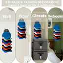 2 x Hat Organizer for Baseball Caps,Hat Rack for Wall, Compact Hat Storage Display Holder,Hold Up to 10 Hats,Hat Hanger Strong Adhesive/Wall Drilled for Door,Bedroom,Closet (Gery Black)