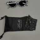 livho Retro Vintage Narrow Cat Eye Sunglasses for Women Clout Goggles Plastic Frame (Zebra Pattern)
