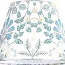 GO&SO 9" Lamp Shades Set of 2 Mini Small,Printed Floral Lampshades for Table Lamps,Wall Lamps, 5" Top 9" Bottom 6.4" High Spider Modern Art Deco Lampshade Replac (Clip Lamp Adapter Not Included)