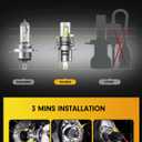 FAHREN H4/9003 Bulbs,90,000LM(1,200%) 12X Brighter 6500K Cool White, 1:1 Mini Size Plug and Play Upgraded HB2 light fog bulb, pack of 2