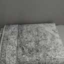 PureCozy Grey Gray Area Rug 4x6 Washable Vintage Carpet for Office Living Room Soft Retro Low Pile Thin Indoor Rug Non Slip Oriental Medallion Floor Cover for Bedroom Kitchen Dining Room