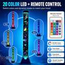 Sensory Bubble Tower Lamp with Wall Bracket: 4FT Color Changing LED Bubble Tube Light – Calming Sensory Lighting for Autism ADHD, Home Decor, Bedroom, Living Room, Meditation, Party Ambiance