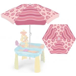 Dansydaisy Beach Umbrella for Water Table, Picnic Table Shade, 47 Inch Replacement Portable Outdoor Umbrella, UV Protection for Sand Play Camping Patio Garden, Tables Not Included