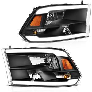 AUTOSAVER88 LED DRL Headlight Assembly Compatible with 20092018 Dodge Ram 1500, 20102018 Dodge Ram 2500 3500 Replacement Headlamp Black Housing Clear Lens (Only for Quad Models) AUTOSAVER88 LED DRL Headlight Assembly Compatible with 20092018 Dodge Ram 1500, 20102018 Dodge Ram 2500 3500 Replacement Headlamp Black Housing Clear Lens (Only for Quad Models)