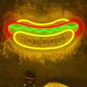HOT DOGS Neon Signs for Wall Decor Neon Lights for HOT DOGS Shop Led Business Signs Suitable Fast food Neon Light Decor for Restaurant,Kitchen,Party,Food Decoration,USB Powered 14.56.8inch