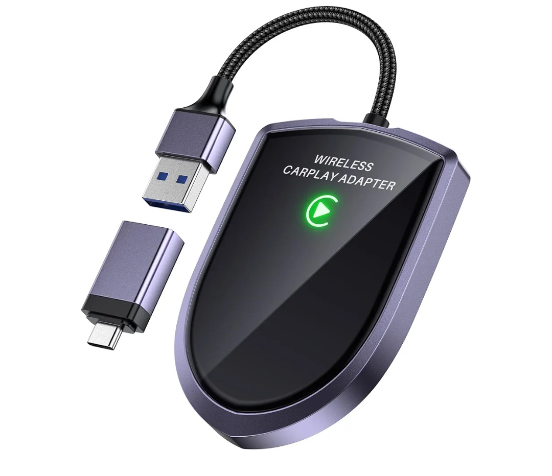 Wireless CarPlay Adapter for Apple iPhone (2025 Upgrade) – Instant Wireless CarPlay, Ultra-Low Latency, Stable Connection, Mini Bluetooth Dongle for iOS 10+ & Cars 2016+, Plug & Play Type-C