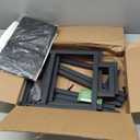 30 Inch Firewood Rack Outdoor Indoor with Handle and Log Carrier Bag, Stable Metal Wood Rack Heavy Duty Log Holder for Fireplace Patio Deck, Rustproof Firewood Storage Organizer Tool, Black, Square