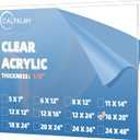 CALPALMY (2 Pack) 1/8" Thick Clear Acrylic Sheets - 16"x20" Pre-Cut Plexiglass Sheets for Craft Projects, Signs, Display Cases, Sneeze Guard and More - Cut with Engraver, Power Saw or Hand Tools