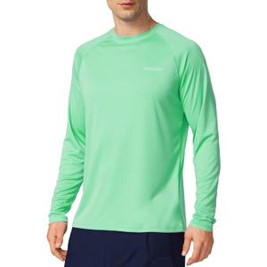 baleaf Men's Sun Protection Shirts UV SPF UPF 50+ Long Sleeve Rash Guard Fishing Running Quick Dry Lightweight (XX-Large, 02-beach Glass)