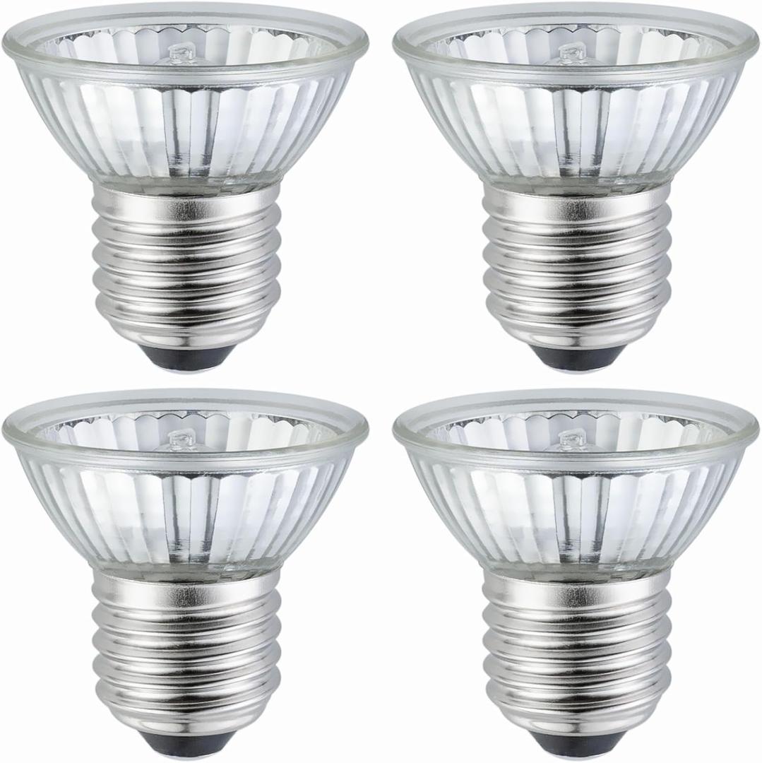 UVB UVA Reptile Light Bulb 25W Bulb for Reptiles and Amphibians Tanks, Turtle Bearded Dragon Lizard Cages Frogs Heat Lamp Replacement Bulb, 4 Packs