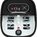 Snailax Foot Spa with Heat, Foot Bath, Collapsible Foot Spa Bath Massager with 8 Massage Rollers, Temperature Control, Bubbles, Pumice Stone, Foot Soaking Tub