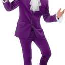 fun shack 60s Swinger Costume Men, Men's 1960s Spy Costume, 60s Outfits For Man, Halloween Costumes For Men (Large, Purple)