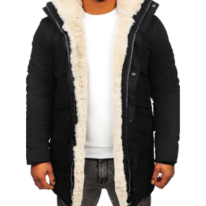 Mens Winter Coat Warm Thick Fleece Lined Parka Long Trench Jacket Hood Outdoor Over Coat Plus Size with Pocket, Size 16
