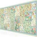 HAOCOO Green Desk Matt for Desktop, Desk Mat for Keyboard and Mouse, Non-Slip Desk Mouse Pad with Stitched Edges, Water-Resistant XL Mouse Pad for Women Office Decor