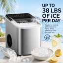 38 lbs/Day Countertop Ice Maker, 9 Ice Cubes in 3.5 Minutes