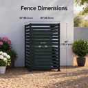 Air Conditioner Fence 1 Panel, 60" H x 38" W HDPE Privacy Fence Panel, Outdoor Privacy Fence Screen with Metal Stakes, Pool Equipment Enclosure & Trash Can Enclosure (Slanted 38" W x 60" H (1 Panel)