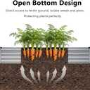 zunatu 10x2x1ft(2 Pack) Galvanized Raised Garden Bed,Outdoor Planter Boxes Metal Patio Kit Planting Bed for Vegetables Flowers,Silver
