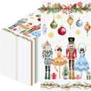 100 Pcs Nutcracker Christmas Guest Napkins, Pink Disposable 2-Ply Paper Napkin Holiday Dinner Bathroom Table Decor, Elegant Christmas Hand Towels for Baby Shower Family Gathering Party Supplies