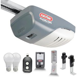 Genie 3022-LED ChainMax 1000 Essentials Garage Door Opener, 140v DC Motor, Chain C-Channel Rail, with LED Lighting, Blue