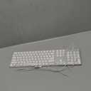 All-Aluminum Wired Keyboard for Apple Mac OS,Plug-n-Play Cable Connection in USB-A+C Port,Full Size USB Keyboard with Numeric Keypad for iMac/Mac mini or MacBook Pro/Air Laptop (White)