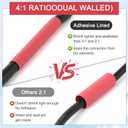 220 Pcs Heat Shrink Tubing Kit-3:1 Ratio Adhesive Lined,Marine Grade Shrink Wrap, Industrial Heat-Shrink Tubing (Black,Red)