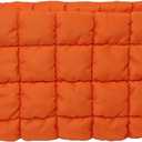Puffy Quilted Makeup Bag Cosmetic Bag Equipped with a Detachable Handle Cute Zipper Pouch for Storage Clutch for Women(Orange)