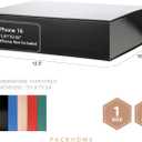 PACKHOME Large Gift Box 13.5x10x3.5 Inches, Sturdy Shirt Box with Magnetic Lid for Multiple Occasions (Glossy Black)