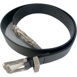 Black Design Niche Temperament Personality Women's Belt Accessories Decoration Dress Jeans Belt (105cm)