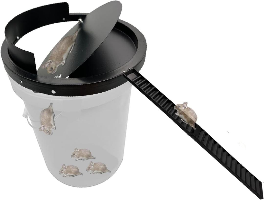 Bucket Lid Mouse Trap Metal 5 Gallon Bucket lid, Strong Metal Material That Cannot be Bitten, auto Reset, Repeat Catch, Indoor Outdoor